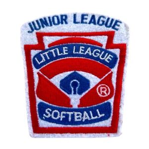 Vintage Official Junior Little League Softball 3.25” X 3” Patch Sew On Used